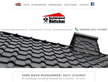 Tablet Screenshot of boettcher-dach.de